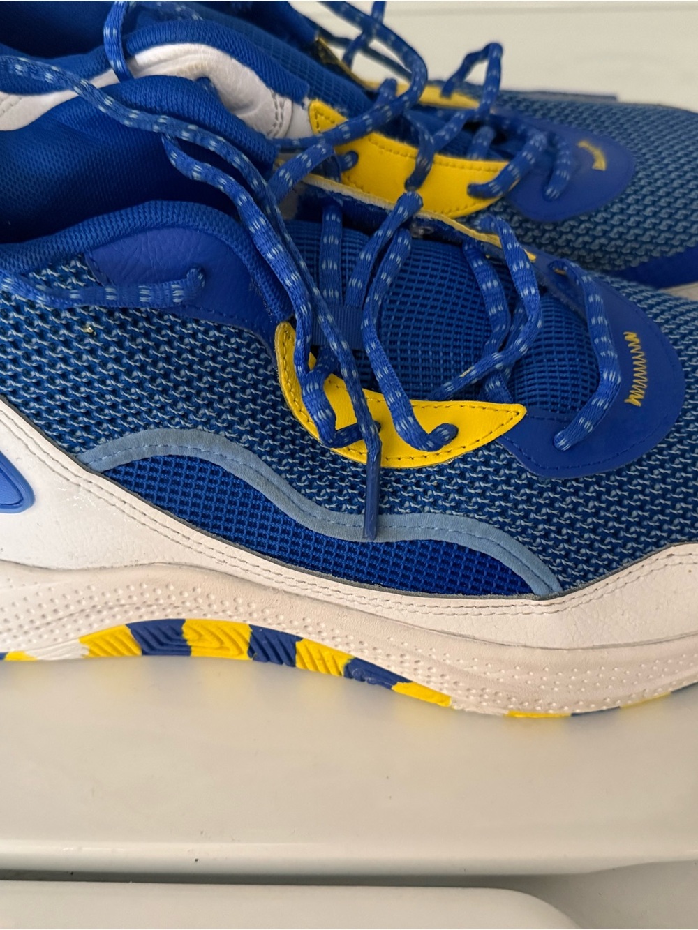 Under Armour Blue and Yellow Men's Sneakers